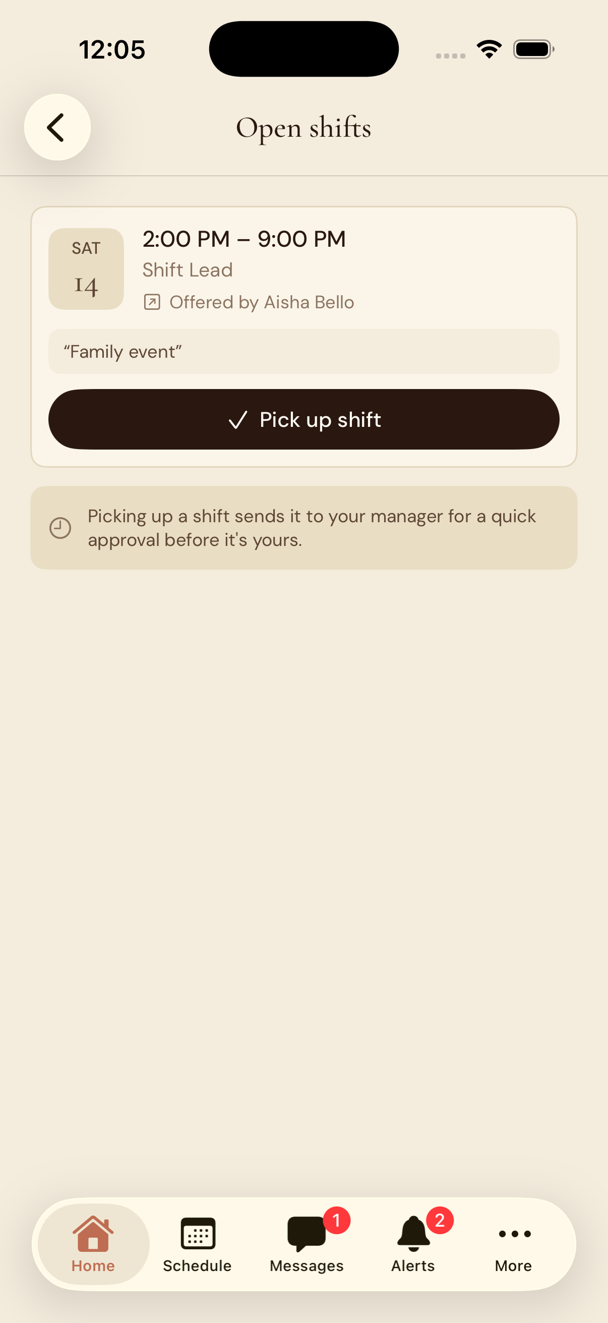 Open Shifts