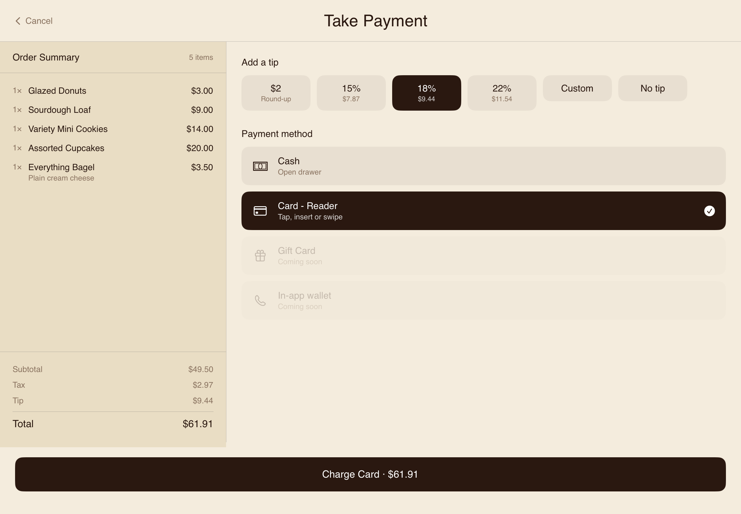 Take Payment