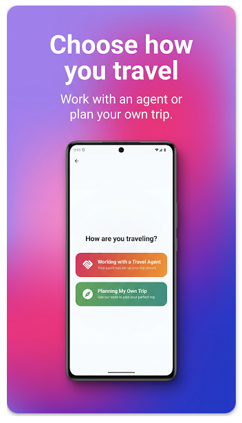 Choose how you travel — work with a travel agent or plan your own trip